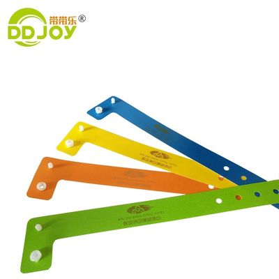 Material composto pulseiras de identificação personalizadas impermeável L forma pulseira PE para eventos festa
