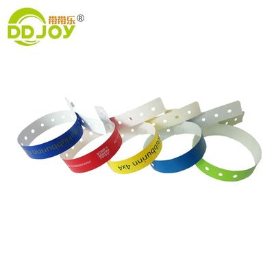 Material composto pulseiras de identificação personalizadas impermeável L forma pulseira PE para eventos festa
