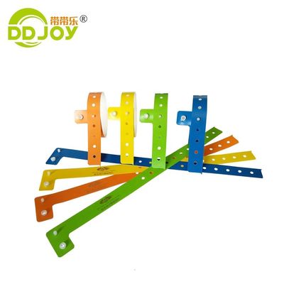 Material composto pulseiras de identificação personalizadas impermeável L forma pulseira PE para eventos festa