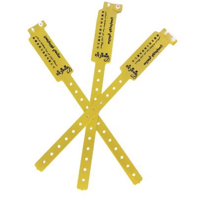 250*25 Bracelete de vinil impermeável de PVC macio Pulseira de identificação para ocasião de clube