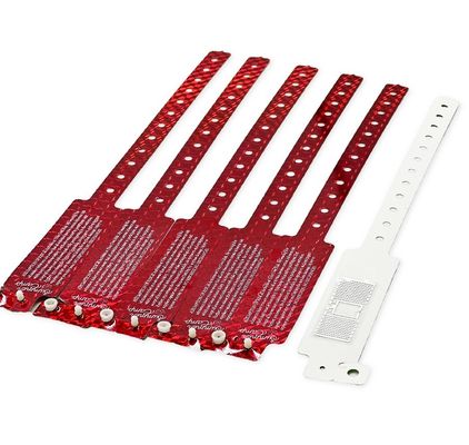 Pulseiras de papel de impressão térmica RFID de tamanho personalizado para reconhecimento de chips médicos