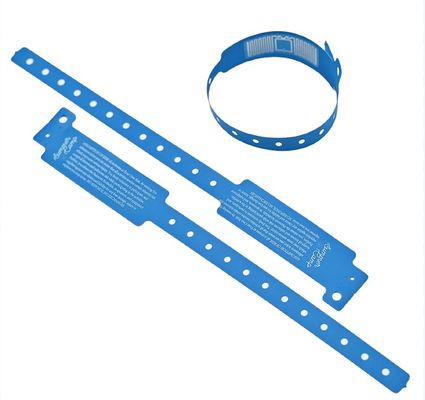 Pulseiras de papel de impressão térmica RFID de tamanho personalizado para reconhecimento de chips médicos