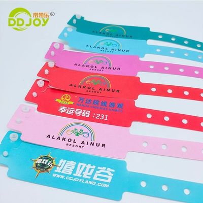 Evento Anti-Alergia Custom Waterproof CMYK LOGO Pulseira composta para parque temático