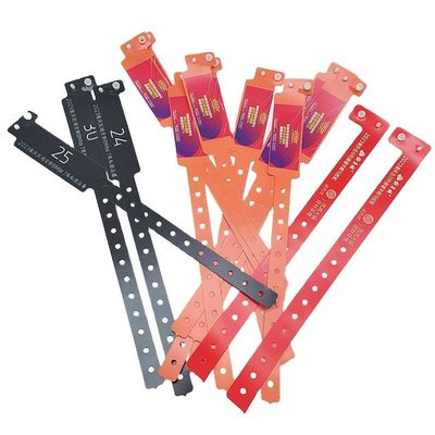 Pulseiras de vinil à prova d'água em forma de L DDJOY Personalizadas uma vez para eventos de festivais 250*16mm