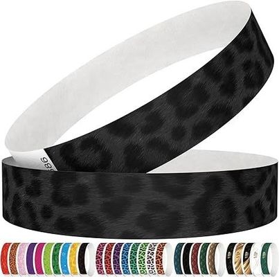 Logotipo personalizado Prints de pulseiras Tyvek Impermeáveis e resistentes a lágrimas para celebrações