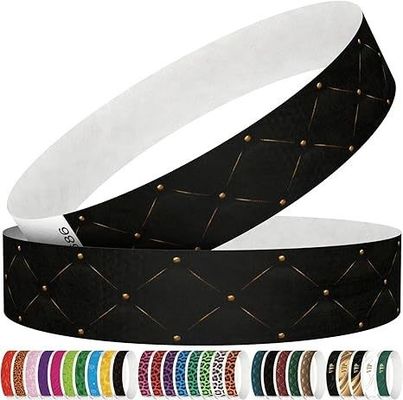 Eventos Usos de festas Cenários Impermeável e resistente a lágrimas Logotipo personalizado Tyvek Pulseira