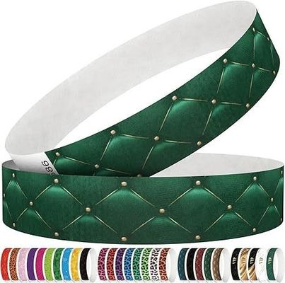 Eventos Usos de festas Cenários Impermeável e resistente a lágrimas Logotipo personalizado Tyvek Pulseira
