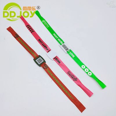 Controle de acesso Eventos personalizados Bilhete Pulseira RFID tecida Tecido Pulseira NFC Tamanho regular 350 * 15mm