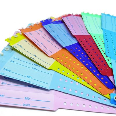 Animação Ocasião Pulseira de identificação de PVC/Vinil 100pcs Pulseira médica personalizada descartável