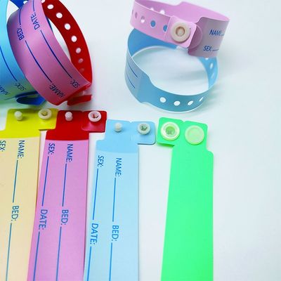 Animação Ocasião Pulseira de identificação de PVC/Vinil 100pcs Pulseira médica personalizada descartável