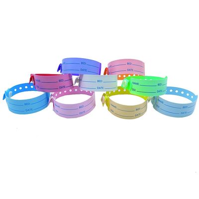 Animação Ocasião Pulseira de identificação de PVC/Vinil 100pcs Pulseira médica personalizada descartável