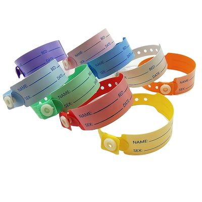 Pulseiras de identificação descartáveis de vinil personalizadas para pacientes hospitalizados