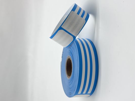 Todos os usuários finais alvo Pulseiras de código QR térmico imprimíveis com autoaderente em azul