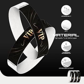 Fornece pulseiras Tyvek impressas personalizadas para identificação da empresa