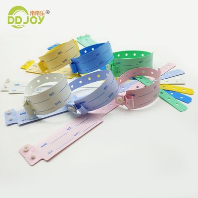 Pulseiras de identificação descartáveis de vinil personalizadas para pacientes hospitalizados
