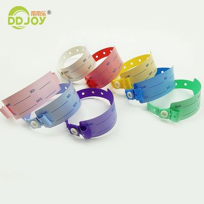 Pulseiras de identificação descartáveis de vinil personalizadas para pacientes hospitalizados