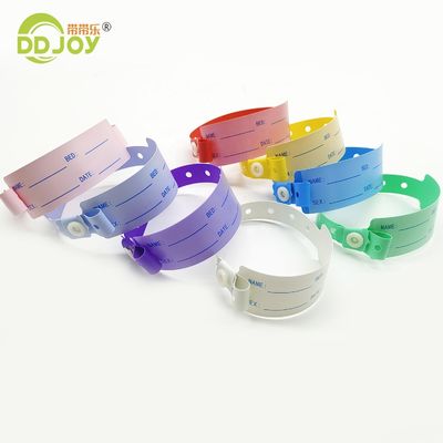 Pulseiras de identificação descartáveis de vinil personalizadas para pacientes hospitalizados