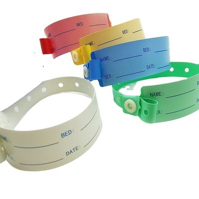 Logotipo personalizado Pulseira de vinil macia para identificação do paciente hospitalar