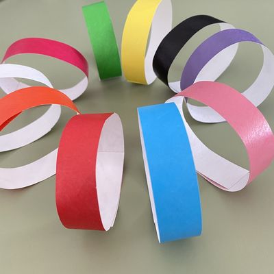 Papel de identificação Tyvek pulseiras Logotipo personalizado e código de barras para identificação