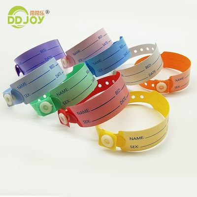 Logotipo personalizado Pulseira de vinil macia para identificação do paciente hospitalar