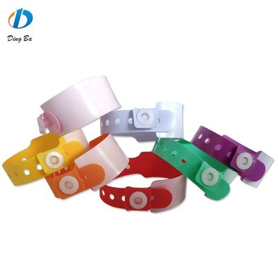 Pulseira de vinil de PVC colorida para crianças no parque de diversões 250*25mm e 170*18mm