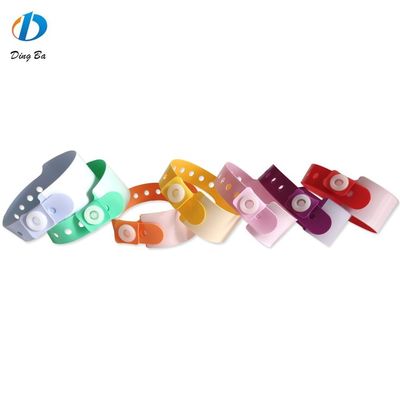 Pulseira de vinil de PVC colorida para crianças no parque de diversões 250*25mm e 170*18mm
