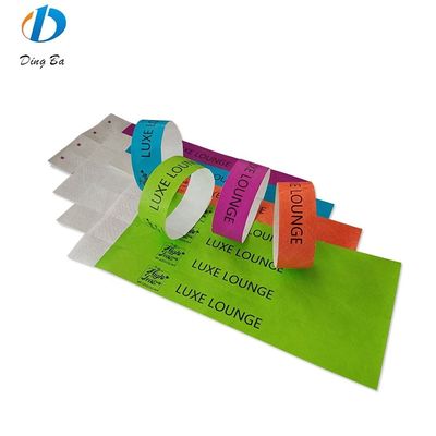 Papel de bilhete de evento Banda de pulso de plástico ajustável com logotipo personalizado
