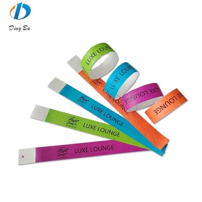Papel de bilhete de evento Banda de pulso de plástico ajustável com logotipo personalizado