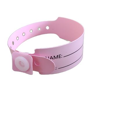 Pacientes hospitalares Pulseira de identificação médica de PVC Pulseira de 250*25mm e 170*18mm Tamanhos