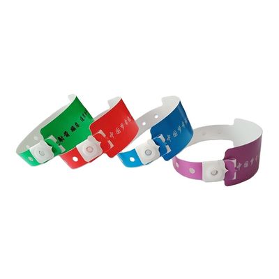 DDJOY Pulseiras de plástico PE personalizadas para eventos Logotipo Tamanho 65 * 20mm