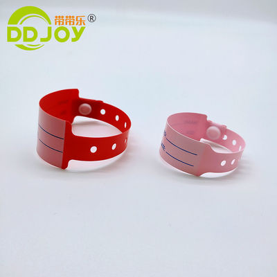 Pulseira de identificação do paciente de vinil à prova d'água 100pcs/caixa Pulseiras de identificação de PVC personalizadas para hospital