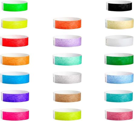 Pulseiras de pulseiras Tyvek descartáveis personalizadas com etiquetas de adesivos RFID impressos
