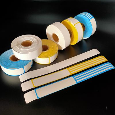 Pulseiras de identificação impressíveis para impressão térmica e autoaderentes