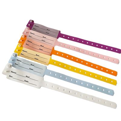 Banda de PVC macia amarela para identificação do paciente do hospital Logotipo personalizável e impermeável pela DDJOY