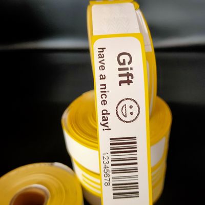 Pulseira de papel imprimível com código de barras térmico auto-aderente e fácil