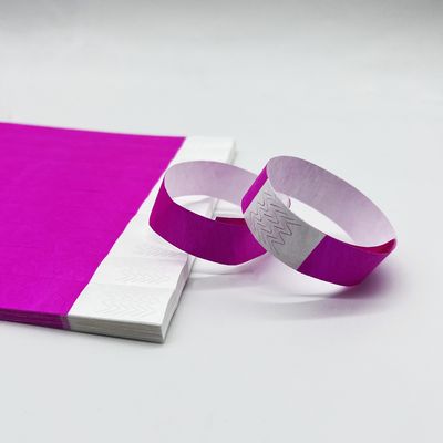 Papel impresso Tyvek pulseira para eventos e festas resistente a lágrimas OEM Logo aceitável