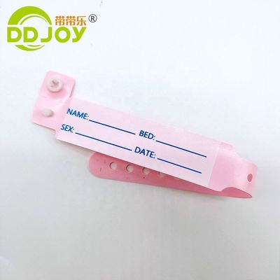 Pulseira infantil personalizada de PVC/Vinil para homens, ID do paciente médico do hospital, DDJOY, a granel