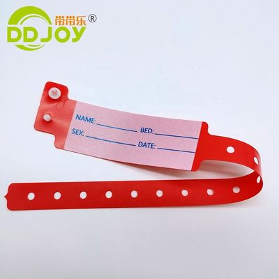 Pulseira infantil personalizada de PVC/Vinil para homens, ID do paciente médico do hospital, DDJOY, a granel