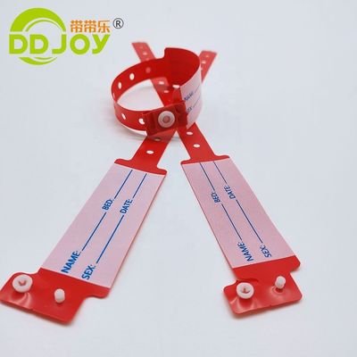 Pulseira infantil personalizada de PVC/Vinil para homens, ID do paciente médico do hospital, DDJOY, a granel