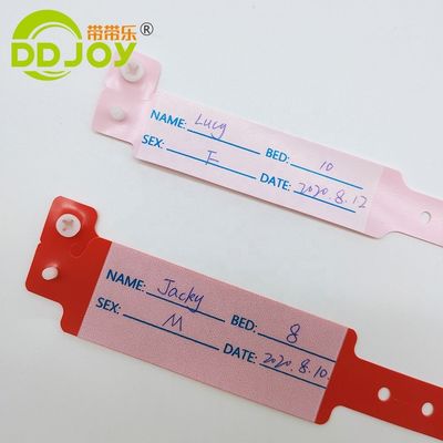 Pulseira infantil personalizada de PVC/Vinil para homens, ID do paciente médico do hospital, DDJOY, a granel