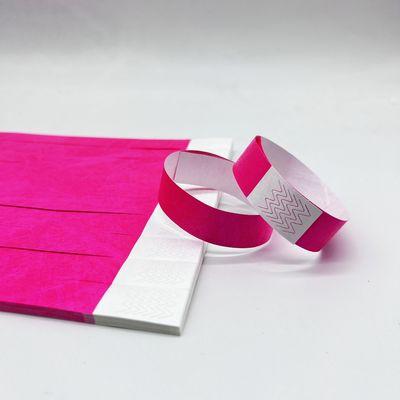 Papel impresso Tyvek pulseira para eventos e festas resistente a lágrimas OEM Logo aceitável