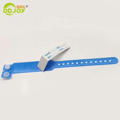 Banda de identificação do hospital estilo moda com logotipo personalizado e cartão de inserção prático