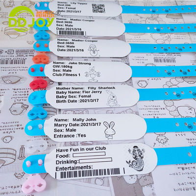 Materiais térmicos Bijuterias Materiais principais OEM ODM Pulseiras impermeáveis de identificação para adultos