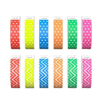 Logotipo personalizado Pulseira impressa Papel à prova d'água Pulseiras Tyvek