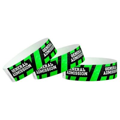 Pulseiras impermeáveis Tyvek para eventos Pulseiras de papel confortáveis e resistentes a lágrimas