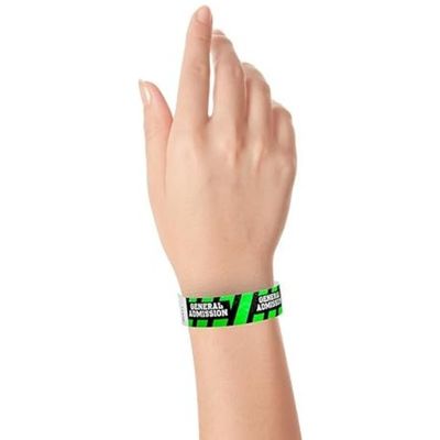 Pulseiras impermeáveis Tyvek para eventos Pulseiras de papel confortáveis e resistentes a lágrimas