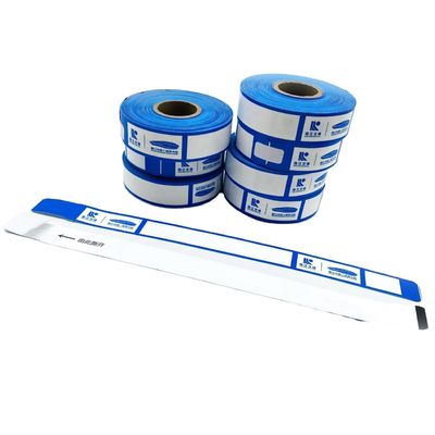 Logotipo personalizado Pulseira de papel sintético azul Pulseira para bilhetes de entrada cênica