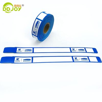 Logotipo personalizado Pulseira de papel sintético azul Pulseira para bilhetes de entrada cênica