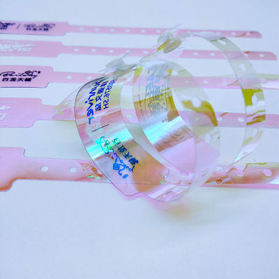 250*25mm/250*16mm Pulseiras de plástico de cor em gradiente impermeável personalizado para clube de bares