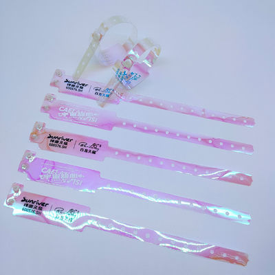 250*25mm/250*16mm Pulseiras de plástico de cor em gradiente impermeável personalizado para clube de bares